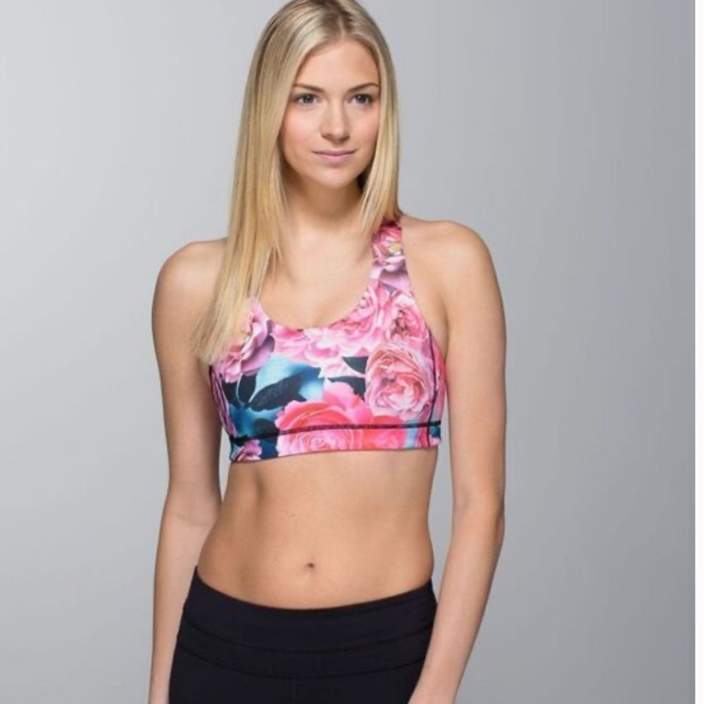 EUC Lululemon All Sport Bra in Secret Garden- Size 8